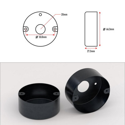 Black 20mm Conduit Loop in Box Electrical Conduit System Metal Terminal ...