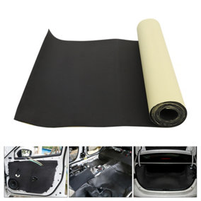 Black 3 mm EVA Foam Roll, Self Adhesive Car Sound Proofing Foam Roll,Shockproof Sound Insulation Foam Roll 1mx5m