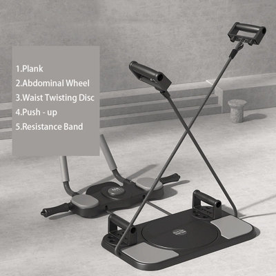 Black 5 in 1 Multifunctional Fitness Equipment Board