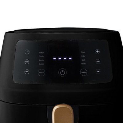 Black 5L Digital Air Fryer with Timer,Non-Stick Removable Basket