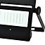 Black 5W LED Outdoor Solar Powered Flood Light with Microwave PIR - IP65 - 860 Lumen - 6500k Daylight - 180 Degree Detection