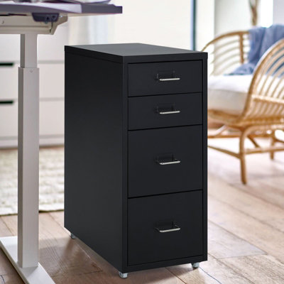 File Cabinet, Mobile Filing Cabinet Fits Letter Size Or A4, Fabric