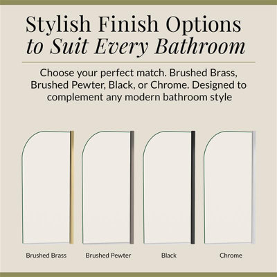 Black 6mm Toughened Safety Glass Straight Reversible Bath Screen - 4