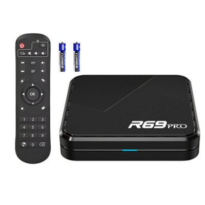 Black 8K Android TV Box with 5G WiFi & 4+64GB Storage