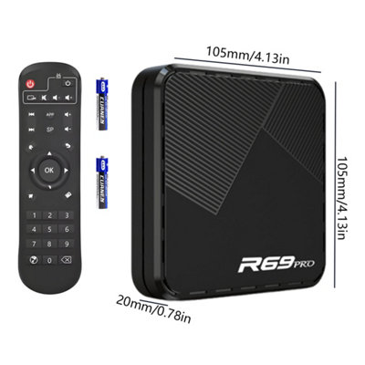 Black 8K Android TV Box with 5G WiFi & 4+64GB Storage
