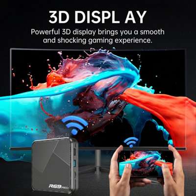 Black 8K Android TV Box with 5G WiFi & 4+64GB Storage
