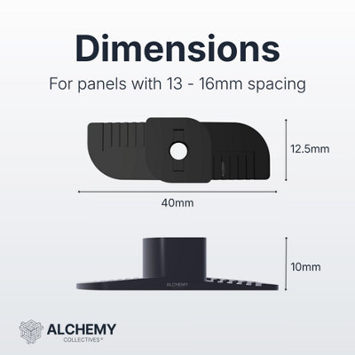 Black Acoustic Wall Panel Clips (4 Pack)