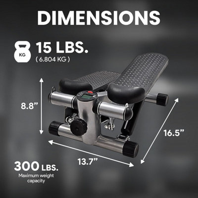 Black Adjustable Stepping Machine&Step Counter,with Resistance Bands ...
