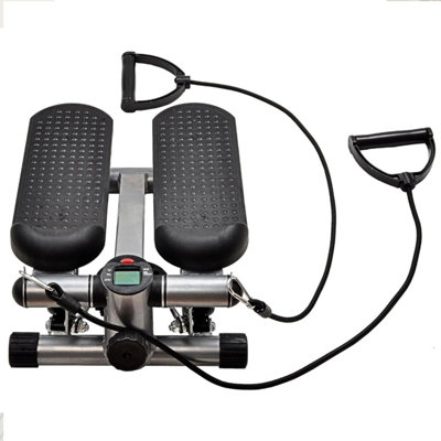 Black Adjustable Stepping Machine&Step Counter,with Resistance Bands ...