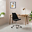 Black Adjustable Swivel PU Padded Office Chair