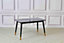 Black Alexander Marble Dining Table with Black Gold Legs L130cm W80cm Heavy duty Table
