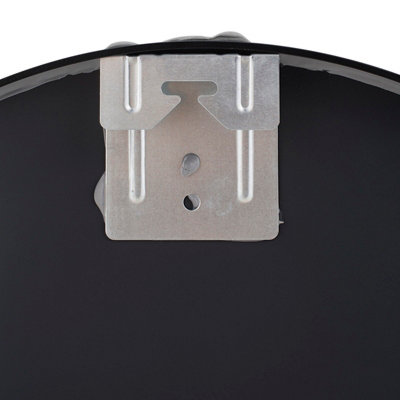 Black Aluminium Alloy Arched Bathroom Mirror HD Float Glass Wall Mount Vanity Mirror 50x80cm