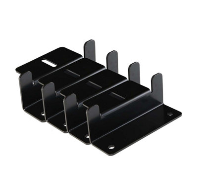 Black Aluminium Solar Panel Bracket Set