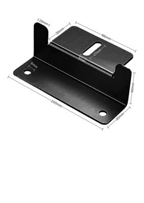 Black Aluminium Solar Panel Bracket Set