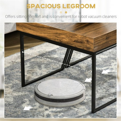 Black and brown double coffee table set, can be used alone or in combination