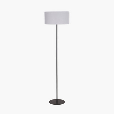 Black and Ivory Tall Floor Lamp With Lampshade