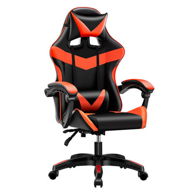 Black and Red Stylish Adjustable Ergonomic Computer Office Desk Gaming ...