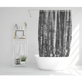 Black and white bamboo (Shower Curtain) / Default Title