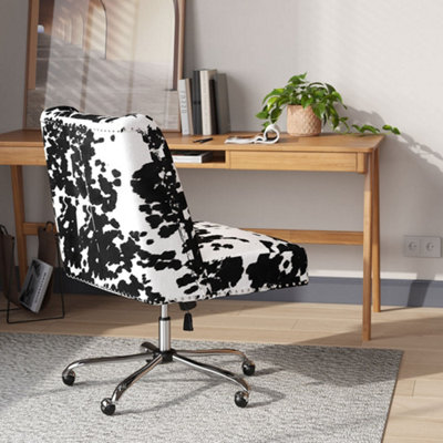 Cow print desk deals chair