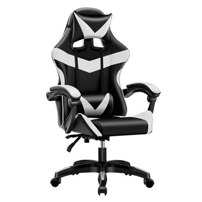 White ergonomic deals gaming chair