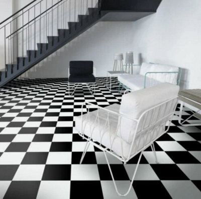 Black and White Tile 6m x4m (24m2)