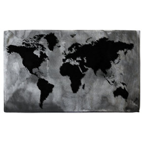 Black and white world map (Bath Towel) / Default Title