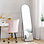 Black Arch Full Length Framed Mirror Wall Mounted or Freestanding Floor Mirror Dressing Mirror 40 x 150 cm