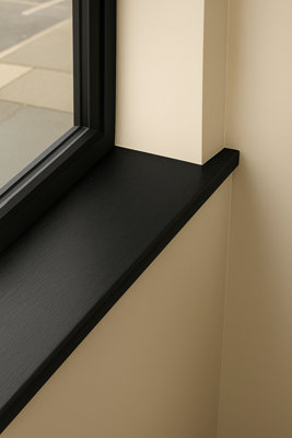 Black Ash UPVC Capping Board 9mm x 2m (300mm Depth)  4 Pack Maximum Coverage for Deep Window Reveals and Large Sills