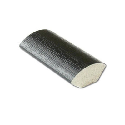 Black Ash uPVC Plastic Quadrant Moulding Trim - Window Tile Beading (W) 17.5mm (L) 1m Length