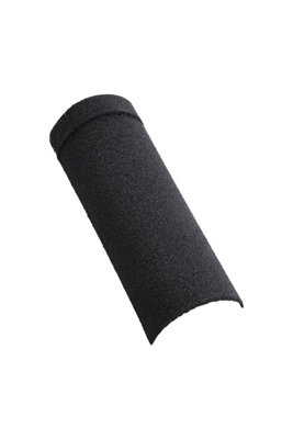 Black Asphalt Roof Shingle Half Round Tiles on Eaves Galvanised Zinc Coated 10pcs/pack