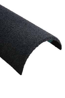Black Asphalt Roof Shingle Half Round Tiles on Eaves Galvanised Zinc Coated 10pcs/pack