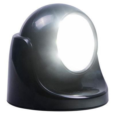 Black Battery Powered PIR Motion Sensor LED Security Light 85 Lumen Outdoor Garden Wall Mounted Lighting