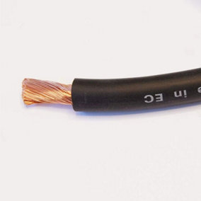Black Battery/Starter/Welding Flexible PVC Cable Wire 240Amp 35mm (35mm² Black, 1 Meter)