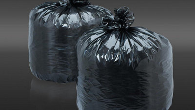 BLACK BIN BAGS LINERS HEAVY DUTY REFUSE CHSA SACKS RUBBISH BAG 200G GWH2 90L 1000 bags