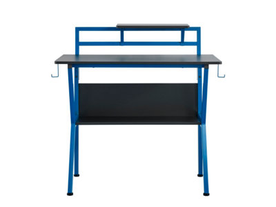 Black & Blue Gaming Computer Office Desk