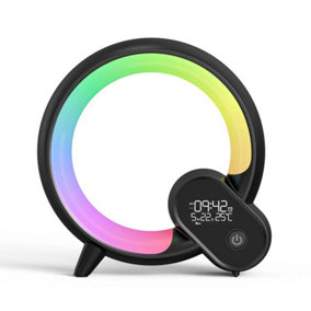 Black Bluetooth Alarm Clock Smart Wake Up Light