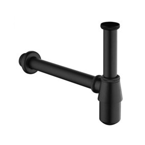Black Bottle Trap Waste Bathroom Basin Sink Pipe Adjustable Height & Outlet