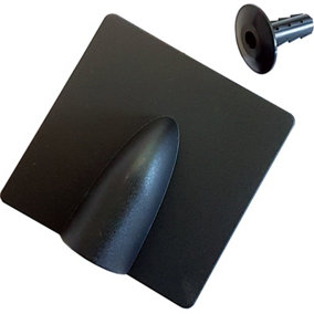 Black Brick Buster & Bush Tidy Cap Kit Indoor & Outdoor Single Cable Hole Cover