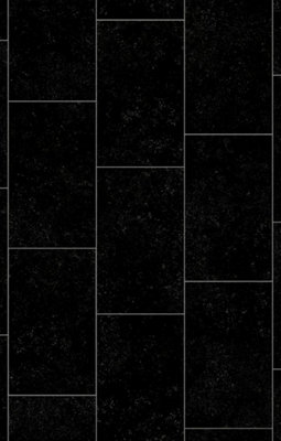 Black Brick Shimmer Effect Vinyl Flooring 5m x 4m (20m2)