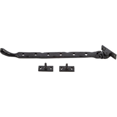 Black Bulb End Casement Stays - 315x15x6mm for Durable Window Support - Window Peg Bar