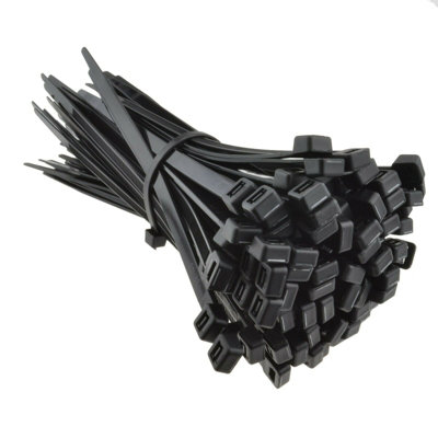 Black Cable Tie (L)250mm, Pack of 100