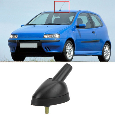 Black Car Antenna Base Adapter for Fiat Punto, Doblo, Brava, Bravo, Seicento, and Ducato