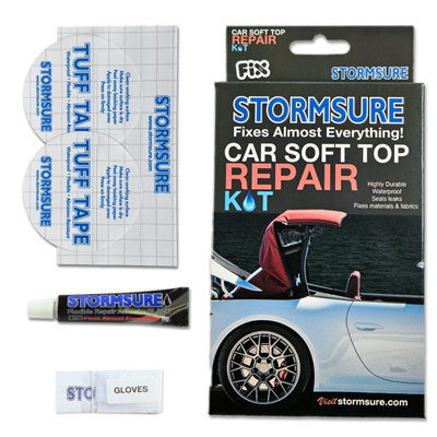 BLACK CAR SOFT TOP ROOF & CONVERTIBLE REPAIR KIT DIY at B&Q