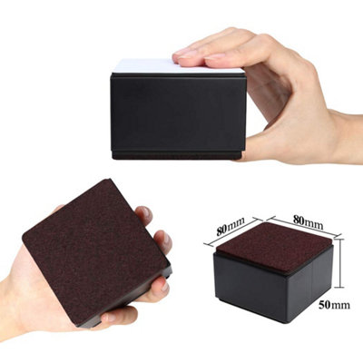 Black Carbon Steel Rectangular Bed Riser
