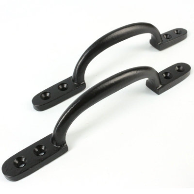 Black Cast Iron Pull Handle 150mm