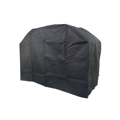 Black Charcoal Grill BBQ Trolley Wheels Two Arm Garden Smoker Shelf Side Steel Free Cover Included - 7