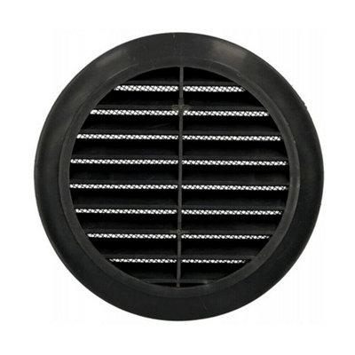 Black Circle Round Air Vent Fit 100 to 150 mm Round Ducting Ventilation Cover Supply Fly Net