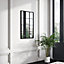 Black Classic Window Mirror Wall Accent Metal Decor Framed Mirror 60x90cm