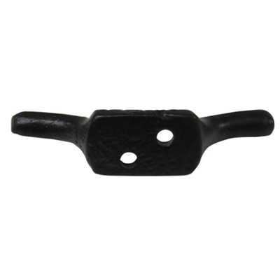 Black Cleat Hooks 3" X2 (Washing Line Blind Cord Tie Back Trailer Rope)