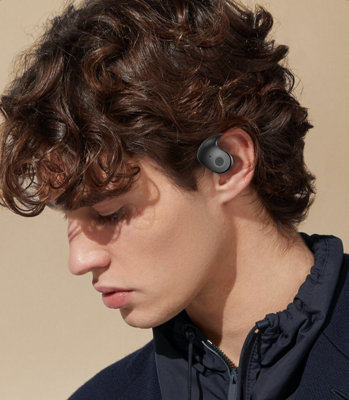 Black Coconut Ball Open Earless Bluetooth Headset